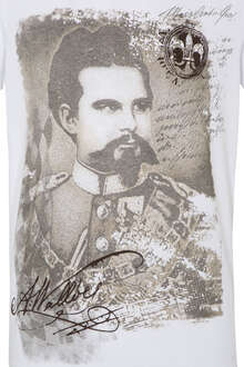Herren T-Shirt mit Ludwig II wei
