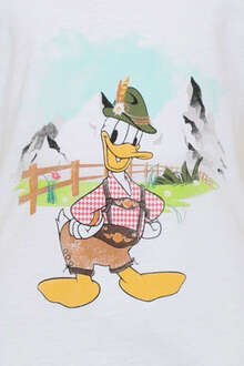 Kinder Trachten-T-Shirt mit Donald Duck-Motiv wei