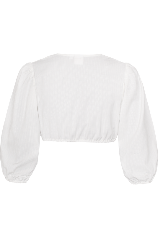 Damen Dirndlbluse mit Streifenstruktur Spieth & Wensky KADETT in OFFWHITE - Rückansicht