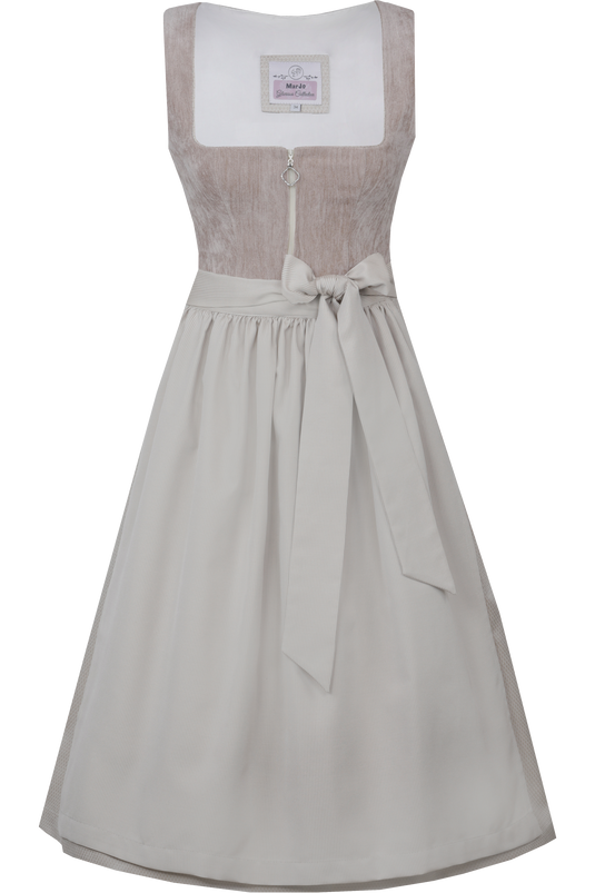 Damen Midi-Samtdirndl MarJo KIRCHHAM/70 in BEIGE - Vorderansicht
