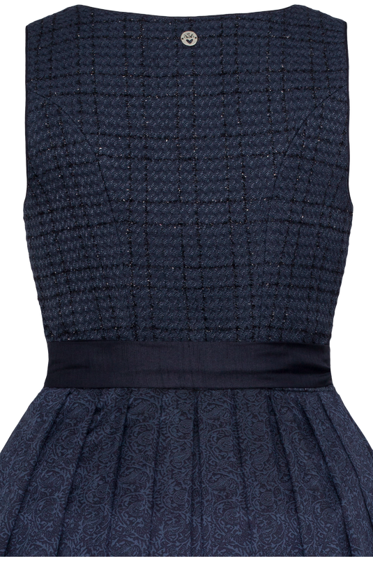 Damen Midi Dirndl Spieth & Wensky KOBRA/70 in DUNKELBLAU - Rückansicht Detail
