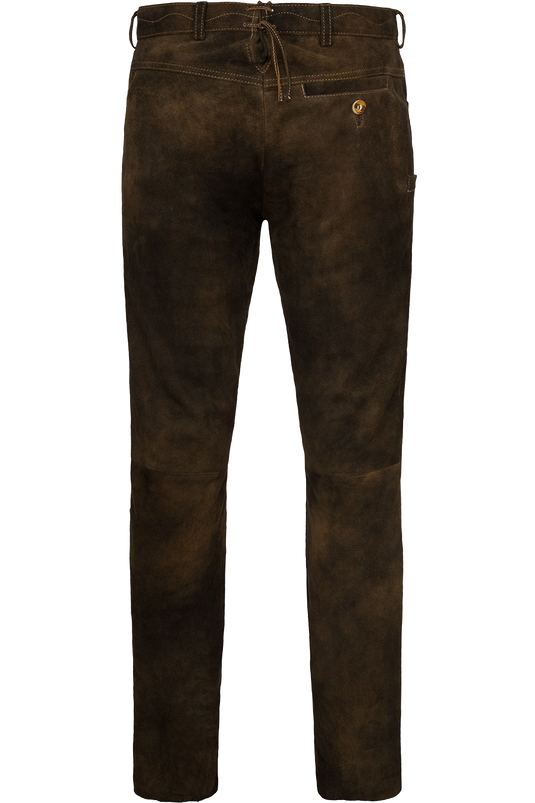 Herren Trachten-Lederhose lang aus Wildbockleder