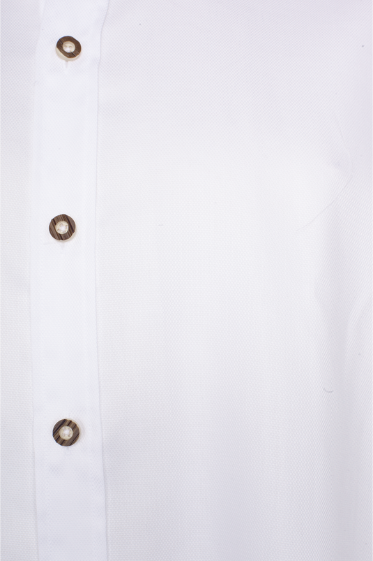 Herren Trachtenhemd Gweih & Silk Altmühlsee 01/202 in WEIß - Vorderansicht Detail