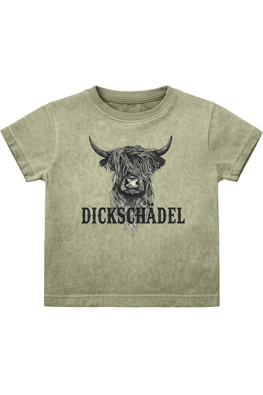Kinder Trachtenshirt mit „Dickschädel“ Print - oliv