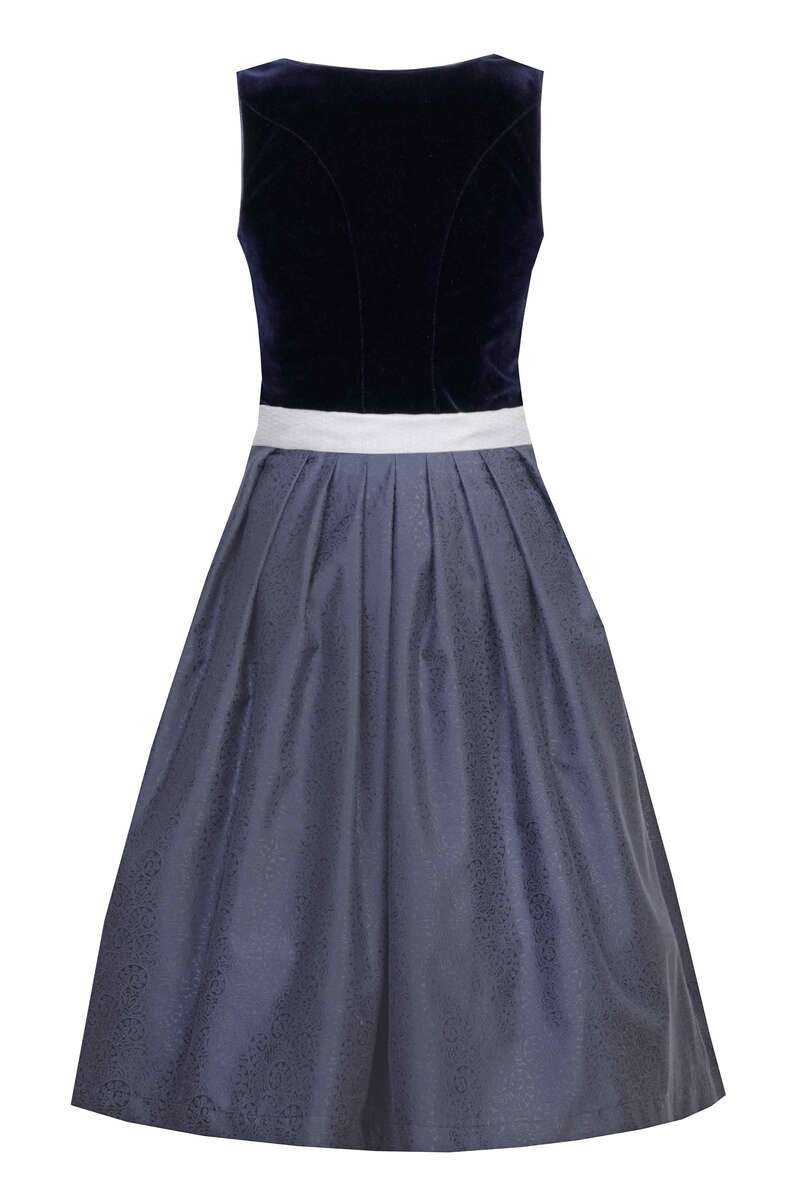 Midi Samtdirndl deep ocean blue Bild 2