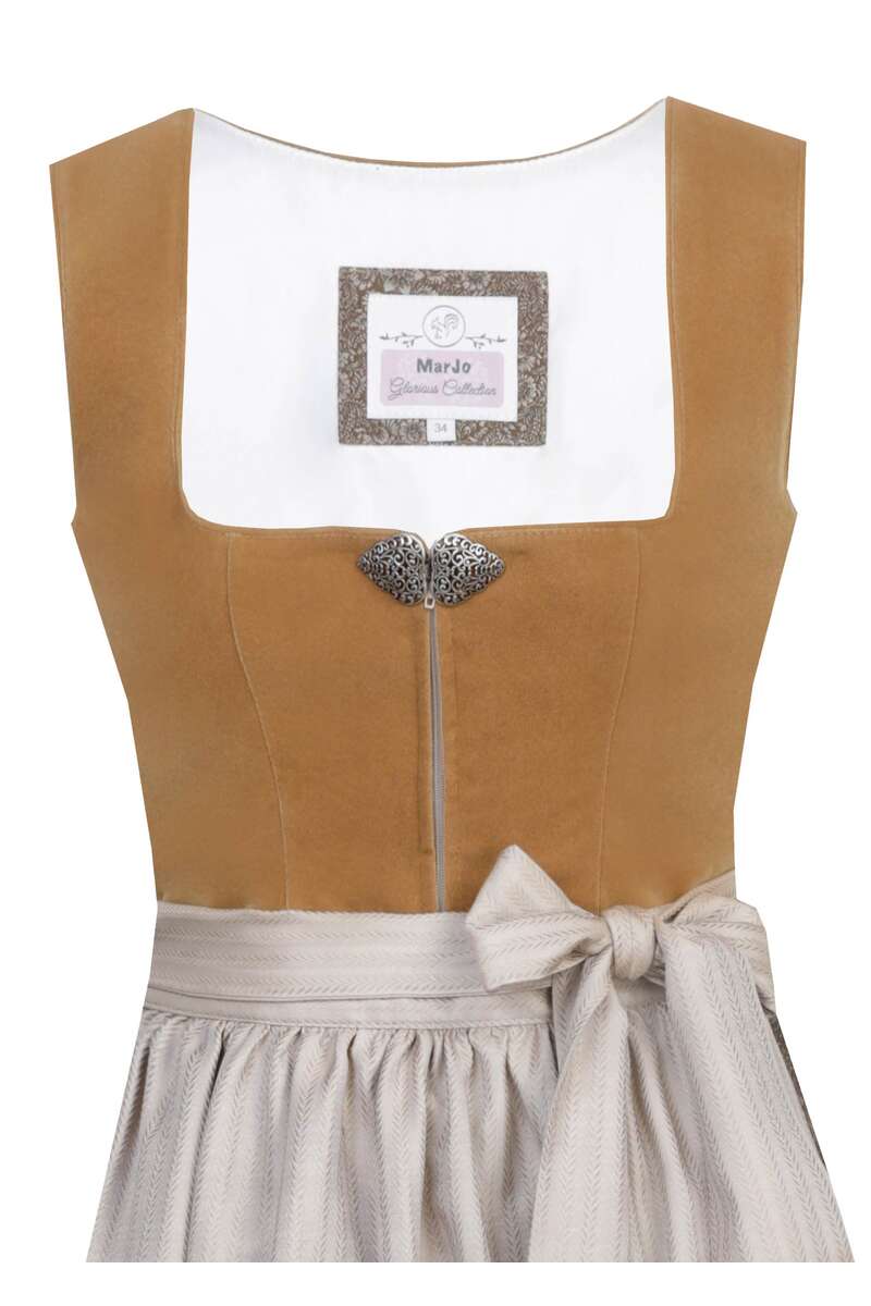 Midi-Samtdirndl taupe Bild 2