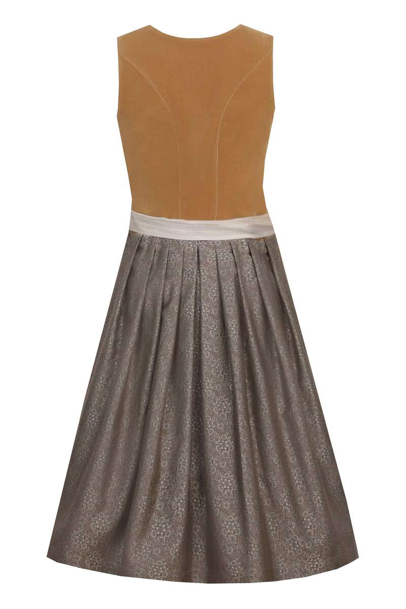 Midi-Samtdirndl taupe Bild 2