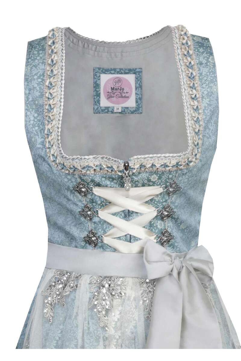 Mini-Dirndl Pailettenschrze sky hellblau Bild 2