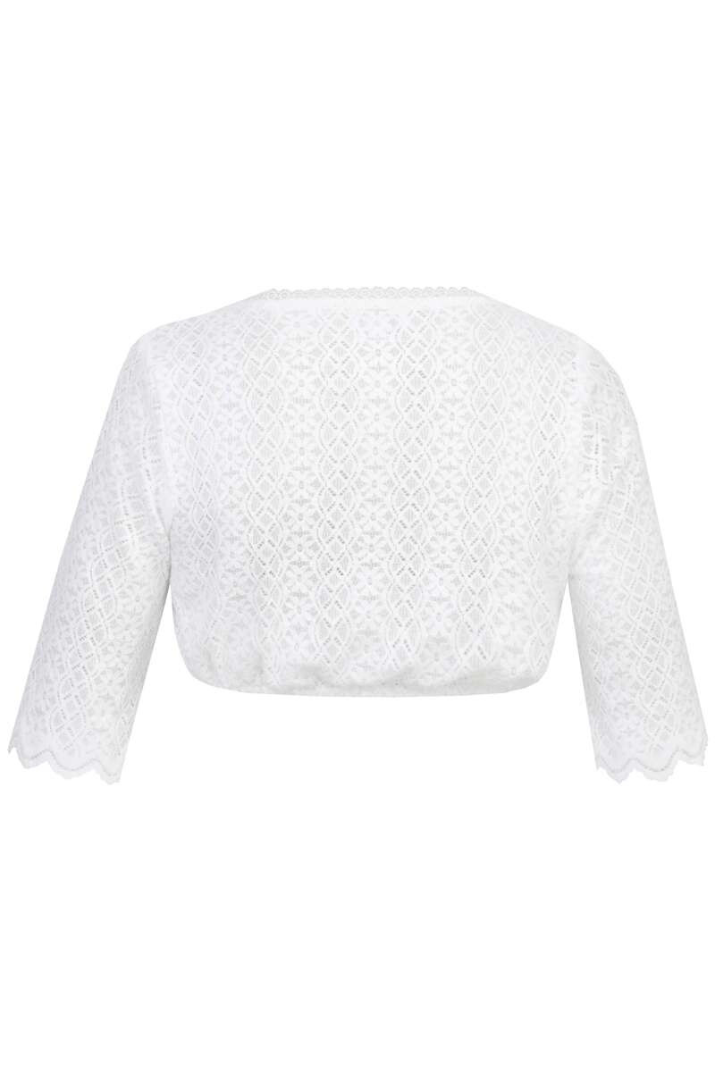 Dirndlbluse Spitze mit halblangen rmeln offwhite Bild 2