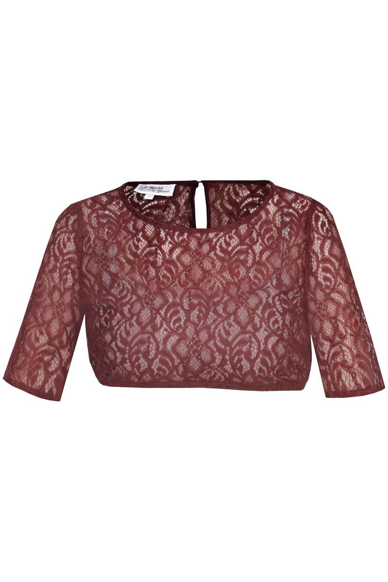 Dirndlbluse mit kurzen rmeln bordeaux