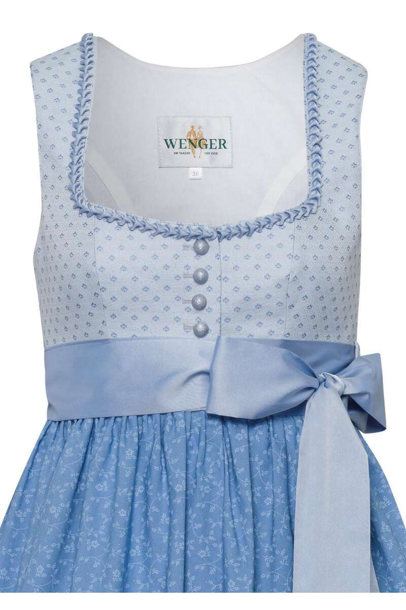 Umstandsdirndl geblmt hellblau Bild 2