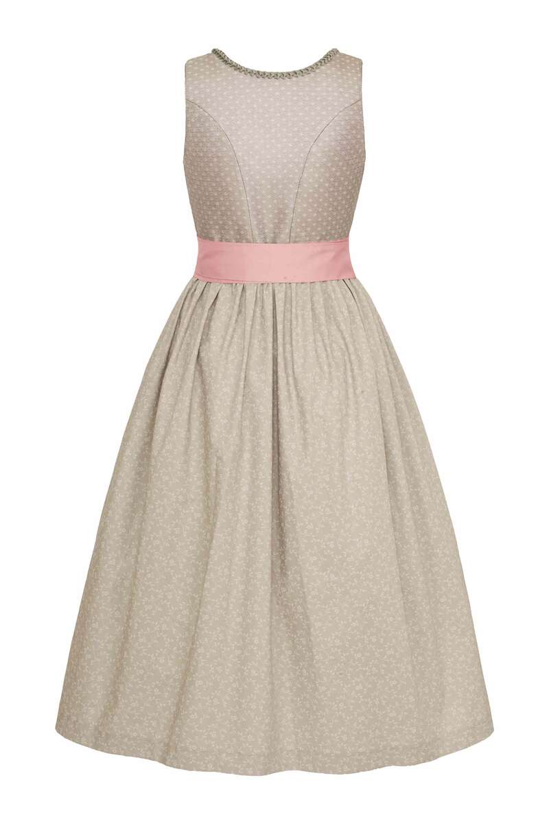 Umstandsdirndl geblmt taupe Bild 2