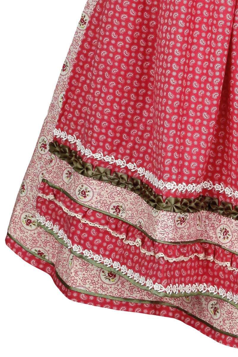 Blumen Dirndl kurz grn rosa Bild 2