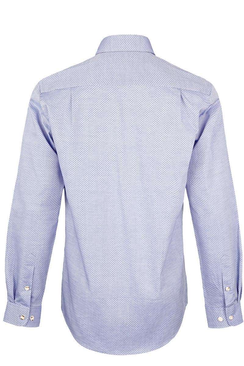Herren Trachtenhemd slim fit blau Bild 2