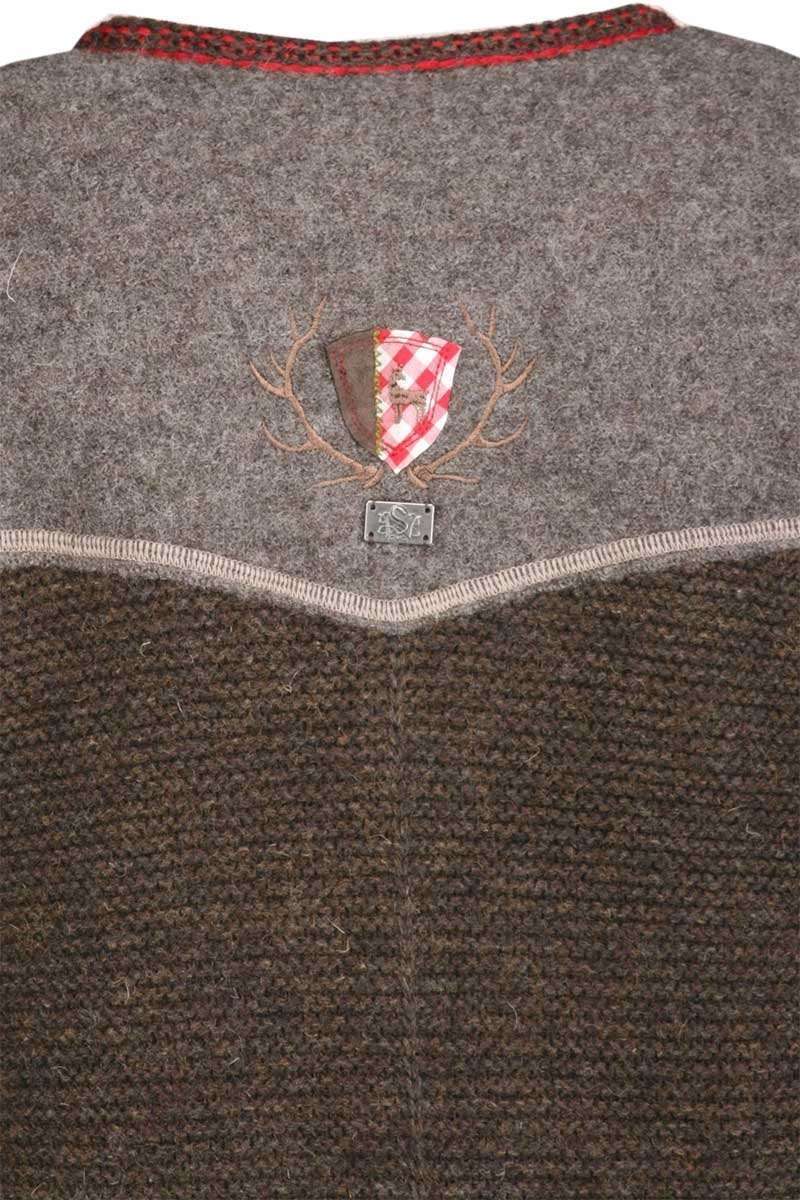 Strickjacke braun-rot Bild 2