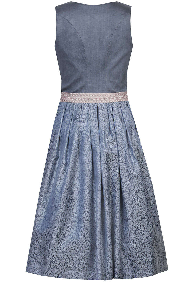 Midi-Dirndl mit Reiverschluss blau mauve Bild 2