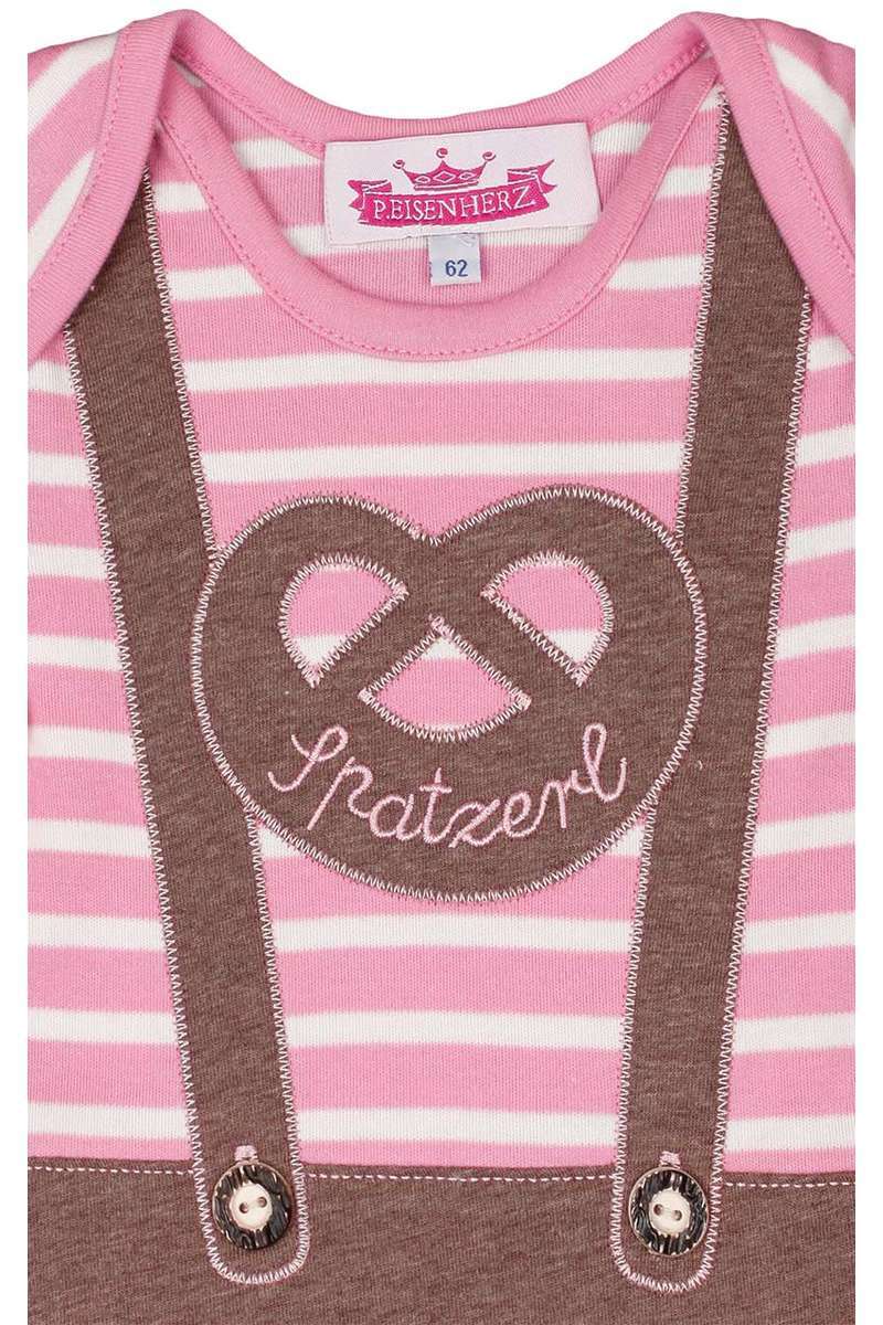 Mdchen Lederhosen-Body kurzarm rosa Bild 2