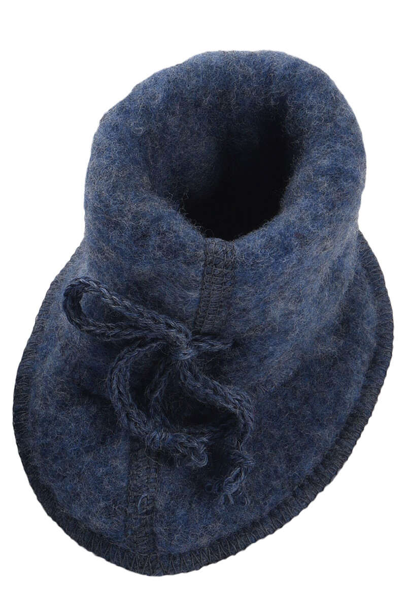 Baby Schhchen aus Bio-Wollfleece blau Bild 2