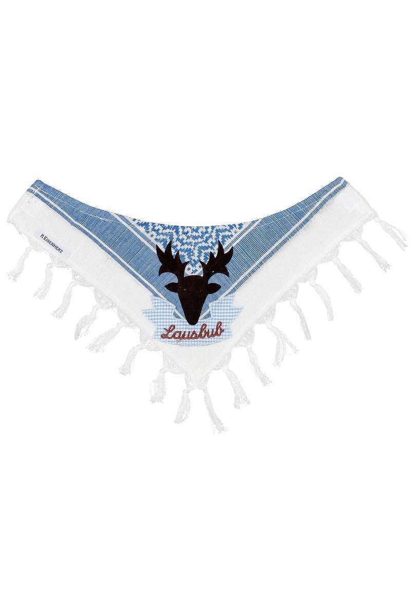 Babyhalstuch Dreieckstuch mit Hirsch in blau weiß