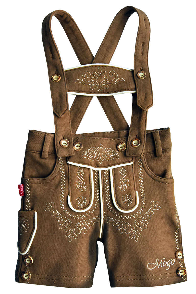 Kurze Baby-Hose Lederhosenstyle hellbraun