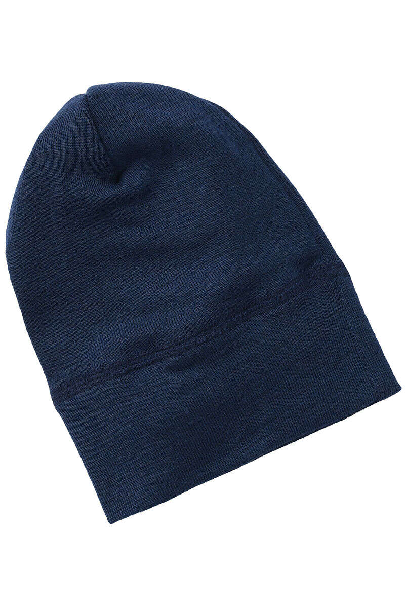 Baby- und Kleinkinder Beanie-Mtze Woll-/Seide-Mischung marine blau