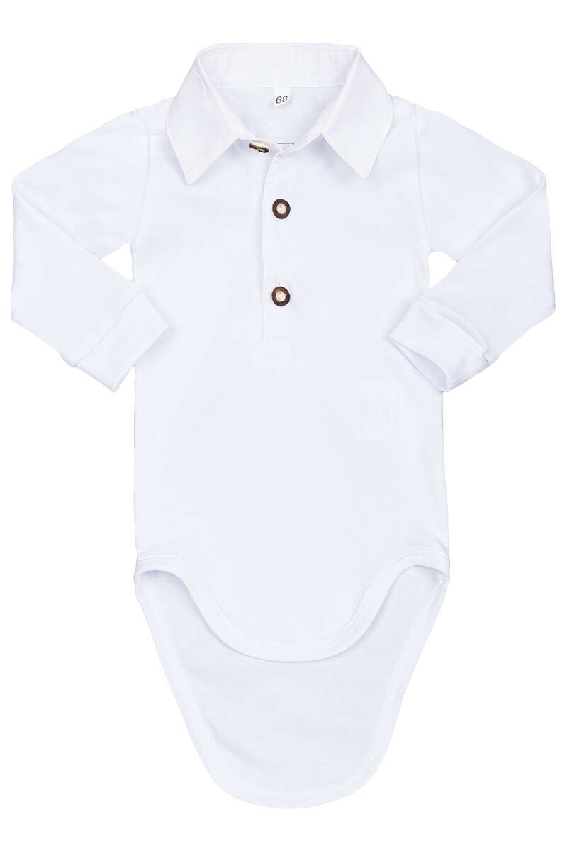 BABY Body Hemdkragen weiss