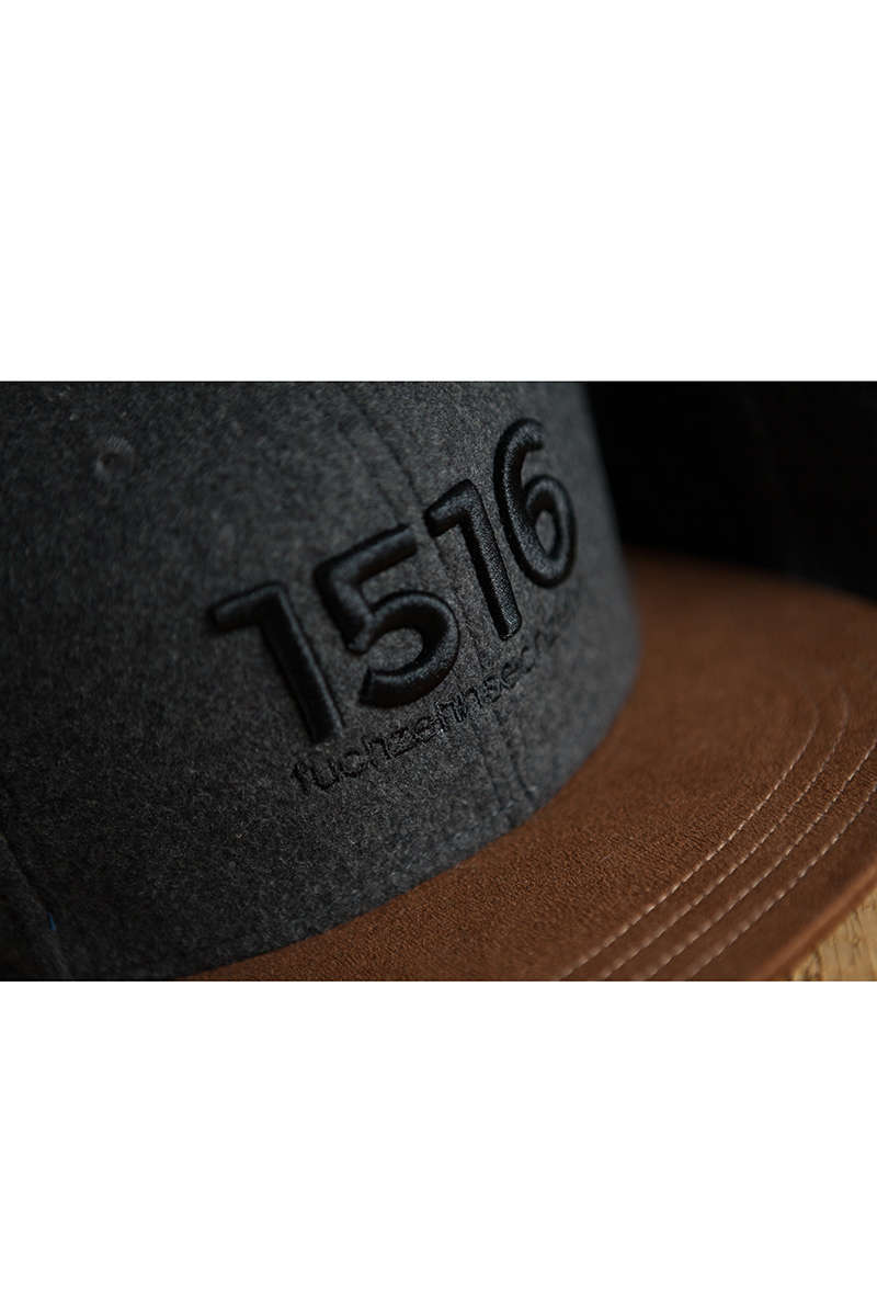 Snapback Cap 1516 anthrazit mit schwarzer Stickerei Bild 2