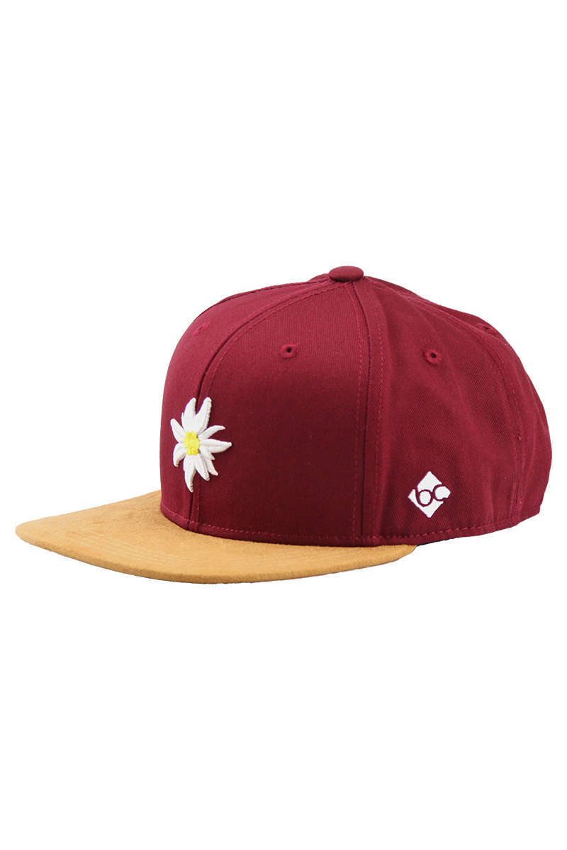 Snapback Cap Edelwei Frhlingsrot rot