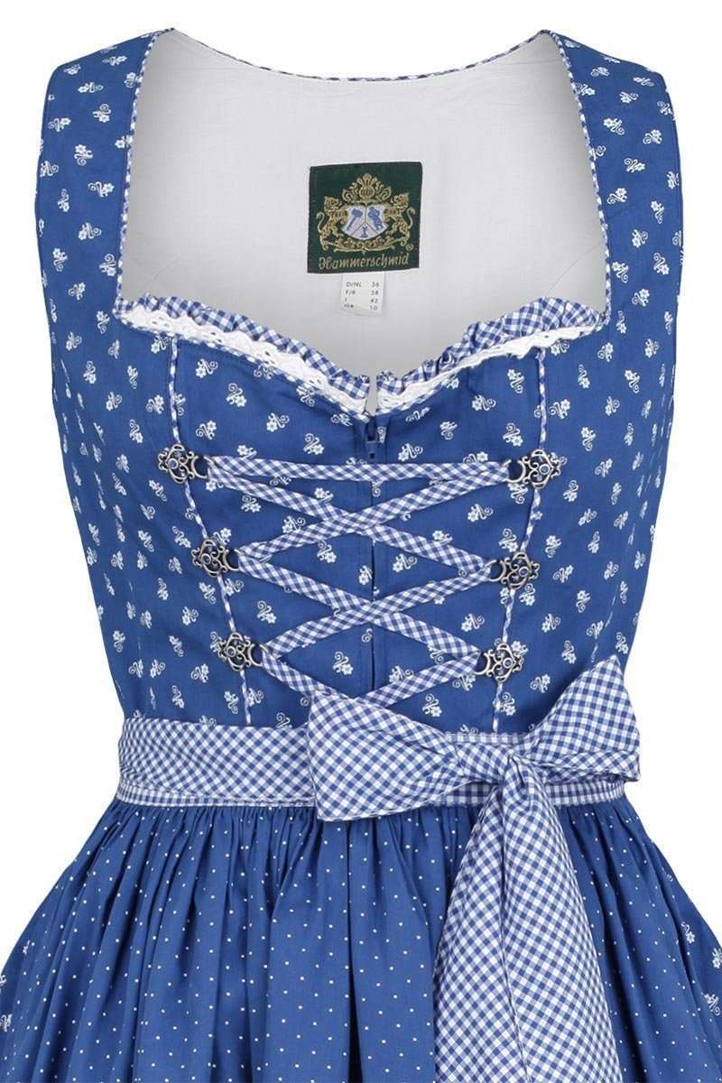 Baumwolldirndl kurz blau Bild 2