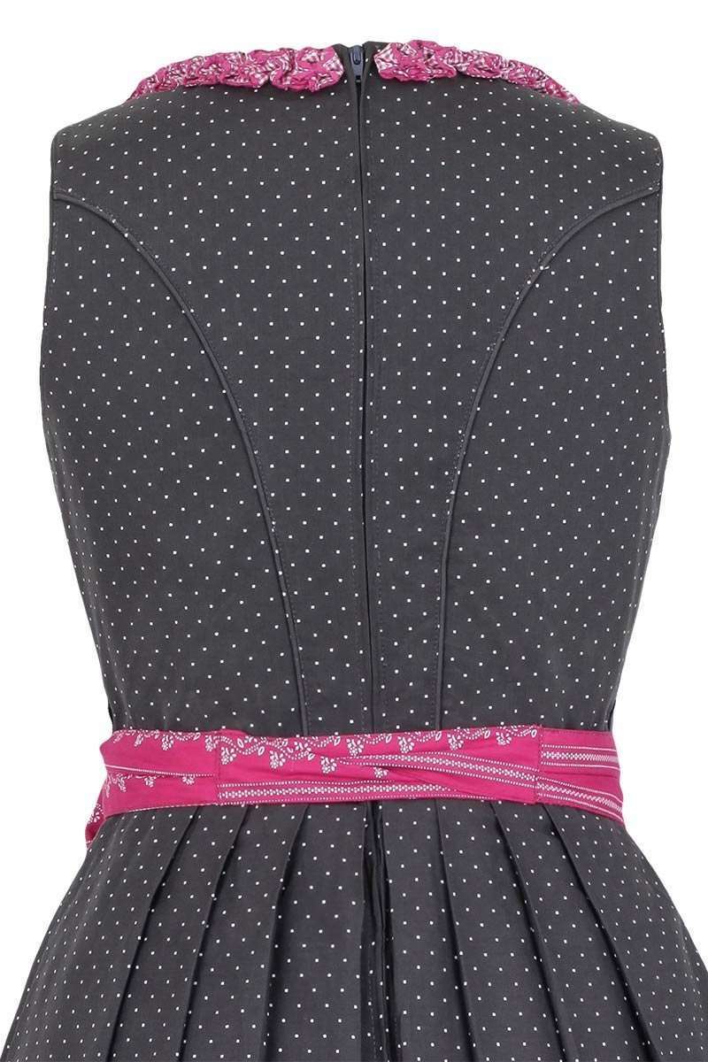 Baumwolldirndl kurz grau pink Bild 2