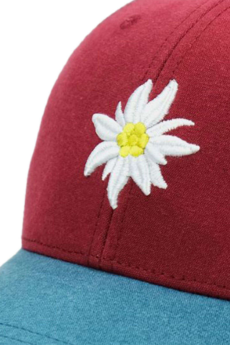 Curved Cap mit Edelweiss rot blau Bild 2