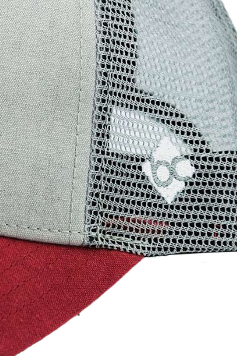 Curved Cap mit Edelweiss hellgrau rot Bild 2