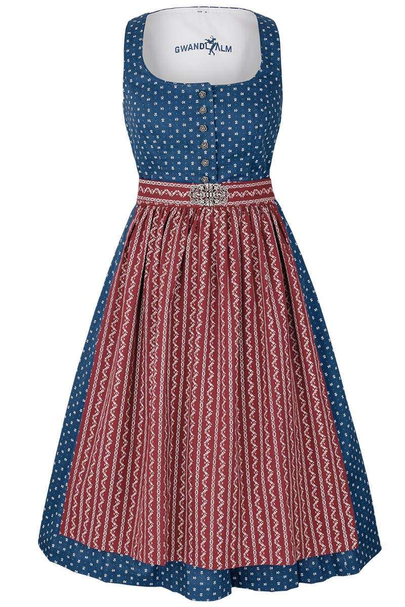 Waschdirndl jeansblau verschiedene Broschenschrzen whlbar Bild 2