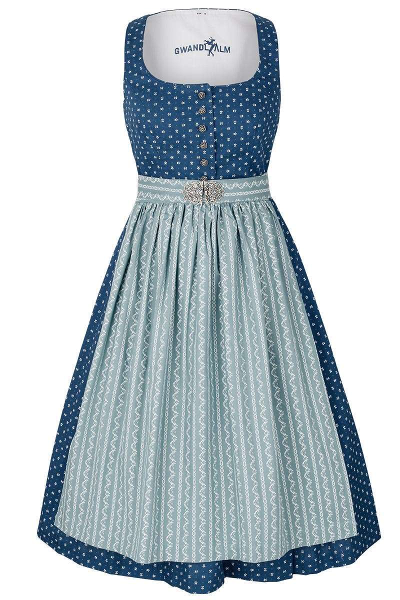 Waschdirndl jeansblau verschiedene Broschenschrzen whlbar Bild 2