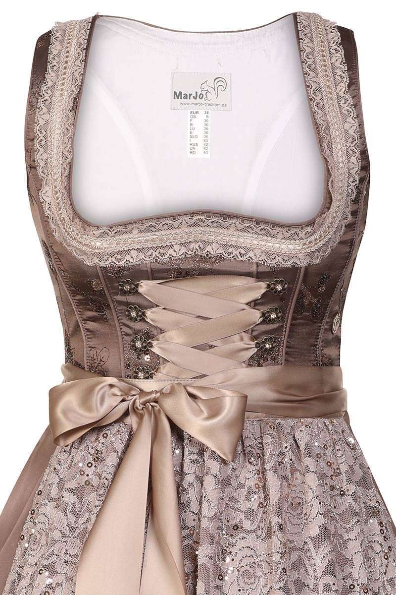 Dirndl Spitzenschrze nougat Bild 2