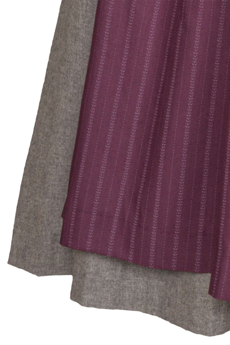 Lodendirndl lang grau lila Bild 2