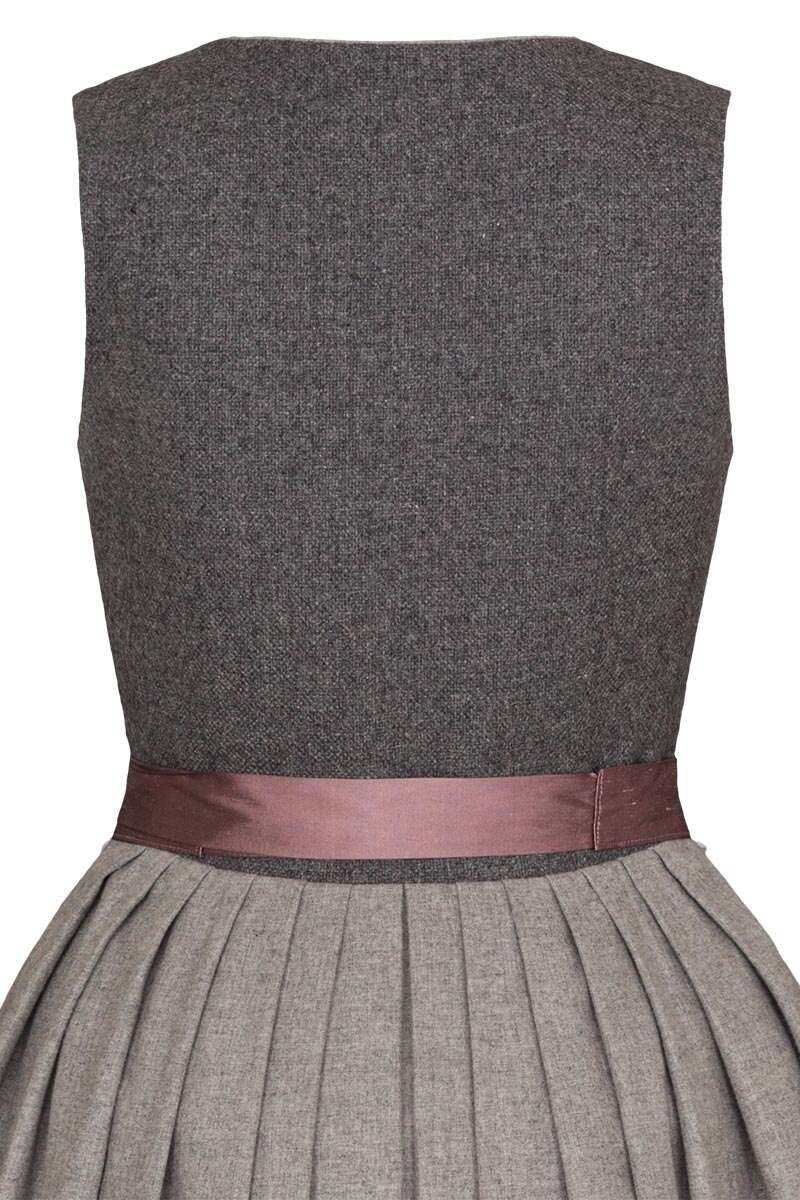 Lodendirndl lang grau lila Bild 2