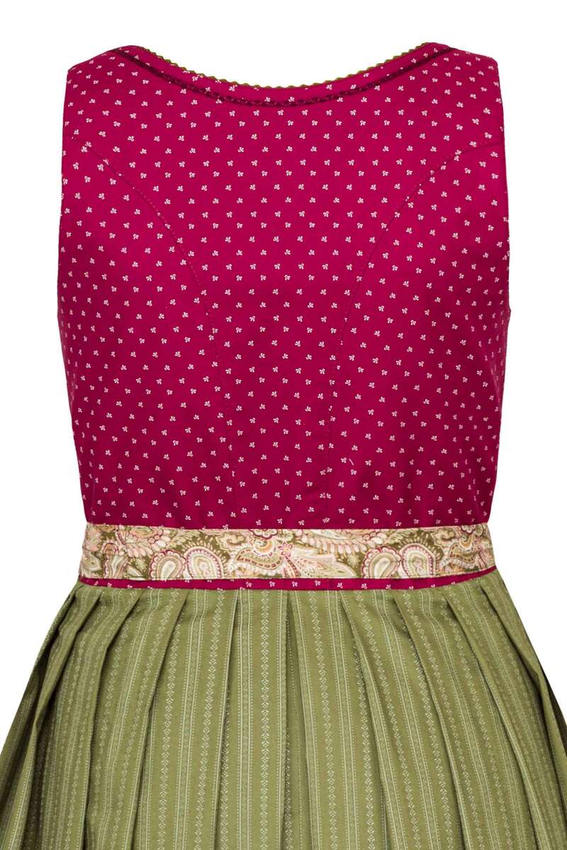 Langes Baumwolldirndl mit Paisleymuster pink grn Bild 2