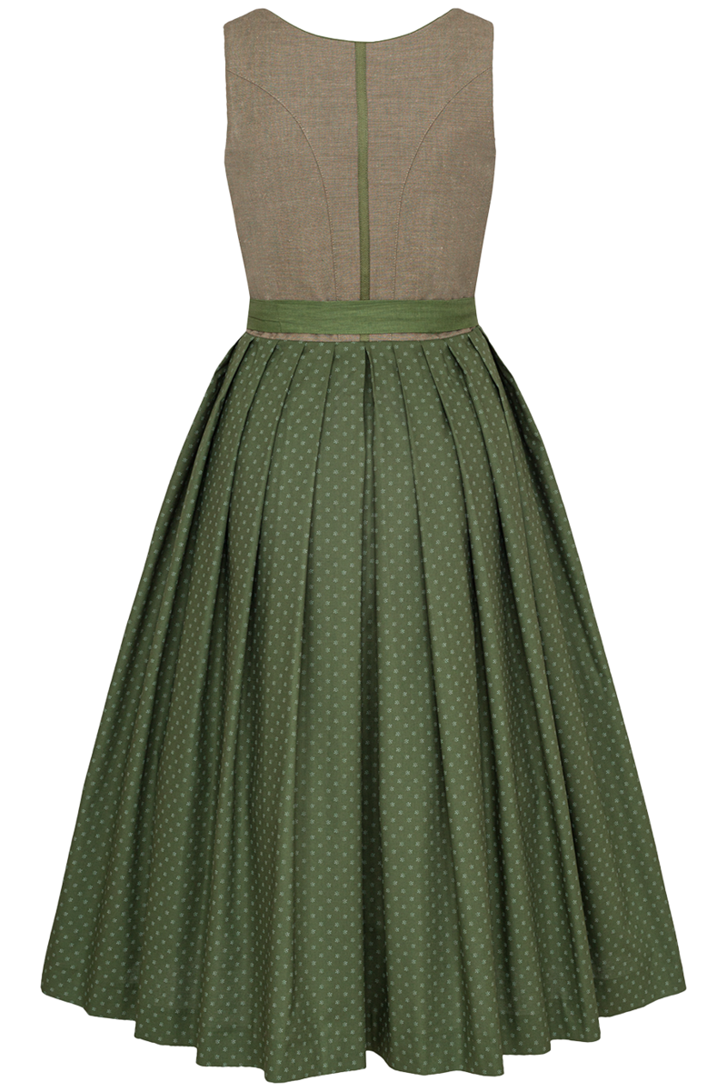 Leinendirndl Blumenprint gemustert lang grn Bild 2