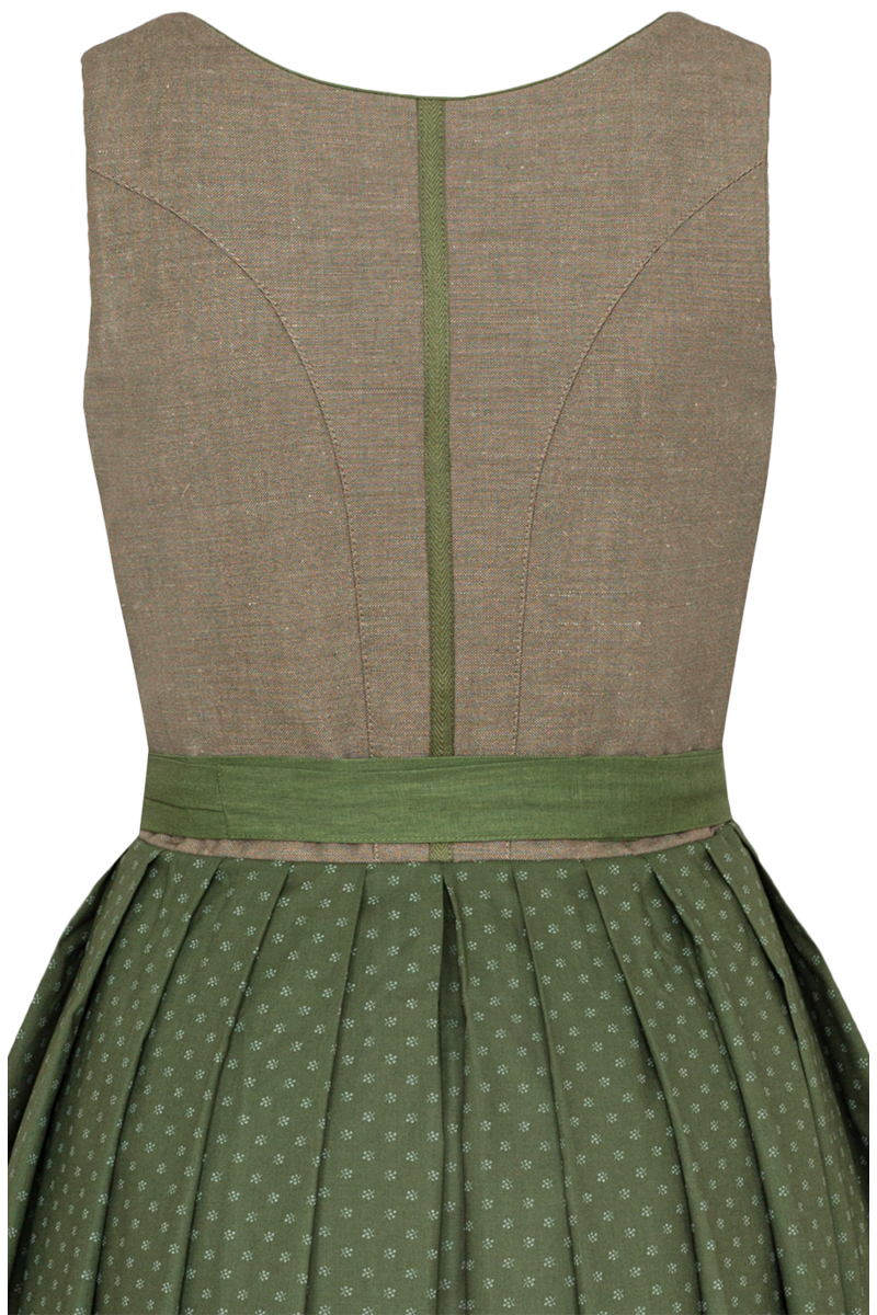 Leinendirndl Blumenprint gemustert lang grn Bild 2
