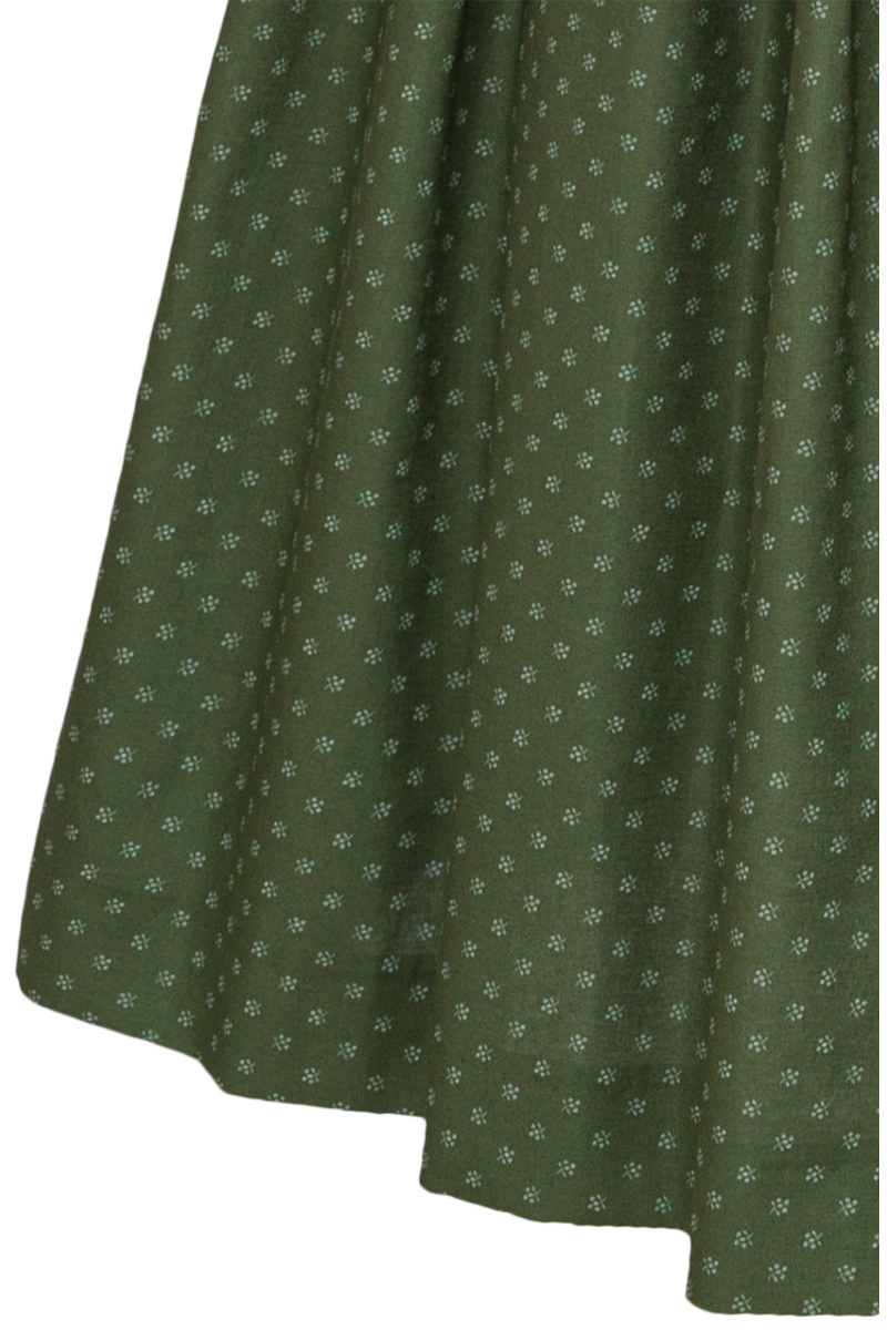 Leinendirndl Blumenprint gemustert lang grn Bild 2