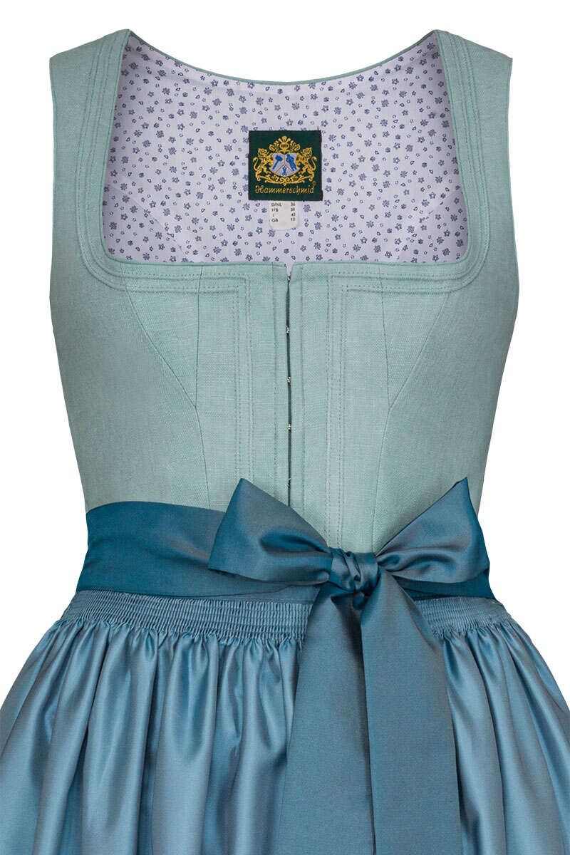 Leinendirndl lang trkis Bild 2