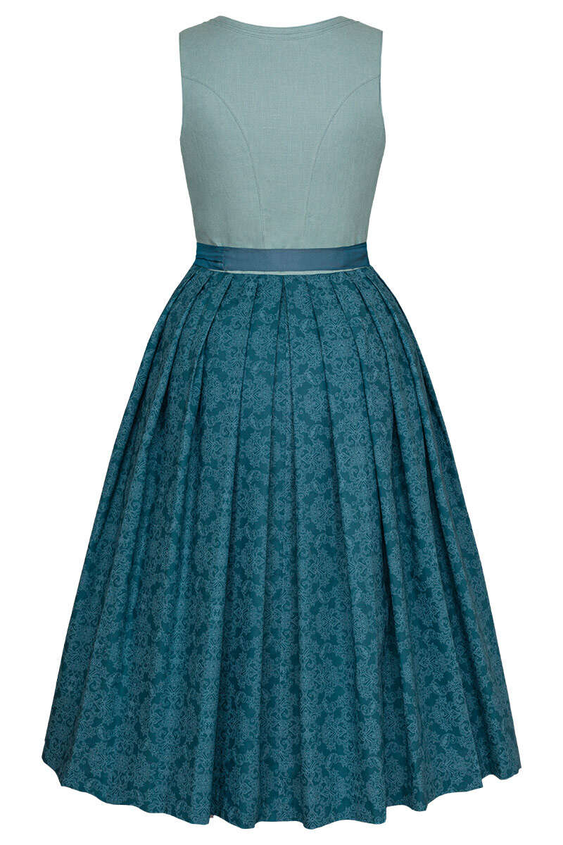 Leinendirndl lang trkis Bild 2