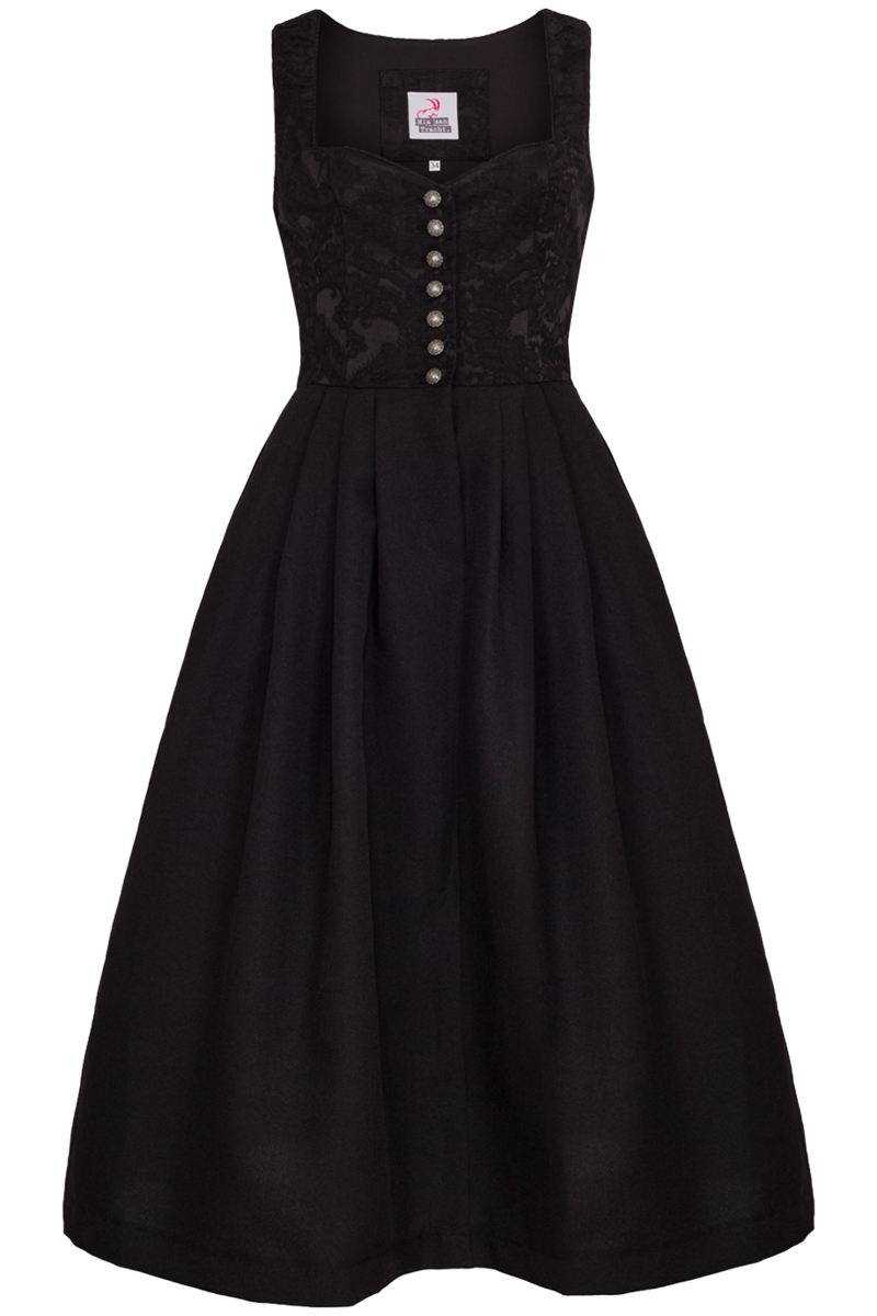 Dirndl lang ohne Schrze schwarz