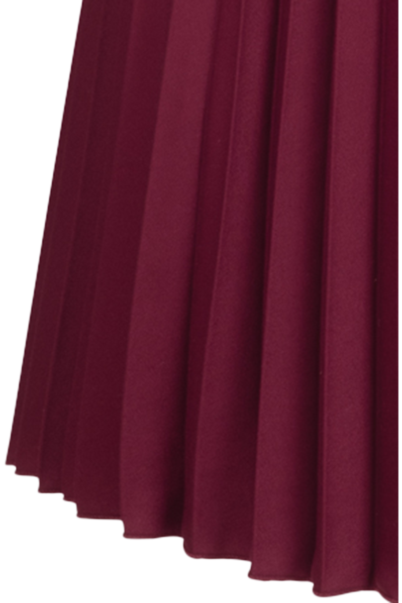 Midi-Dirndl mit Pliseerock bordeaux-rot Bild 2