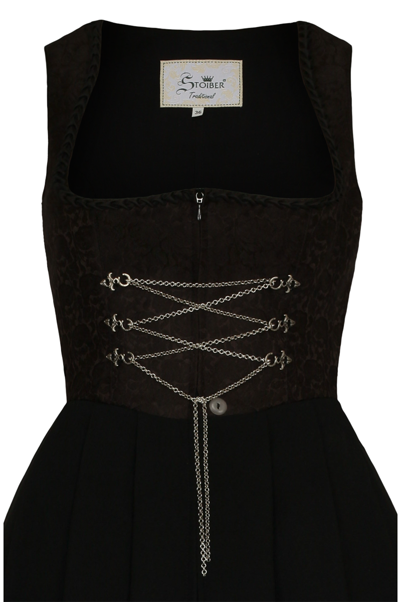Dirndl lang ohne Schrze schwarz Bild 2