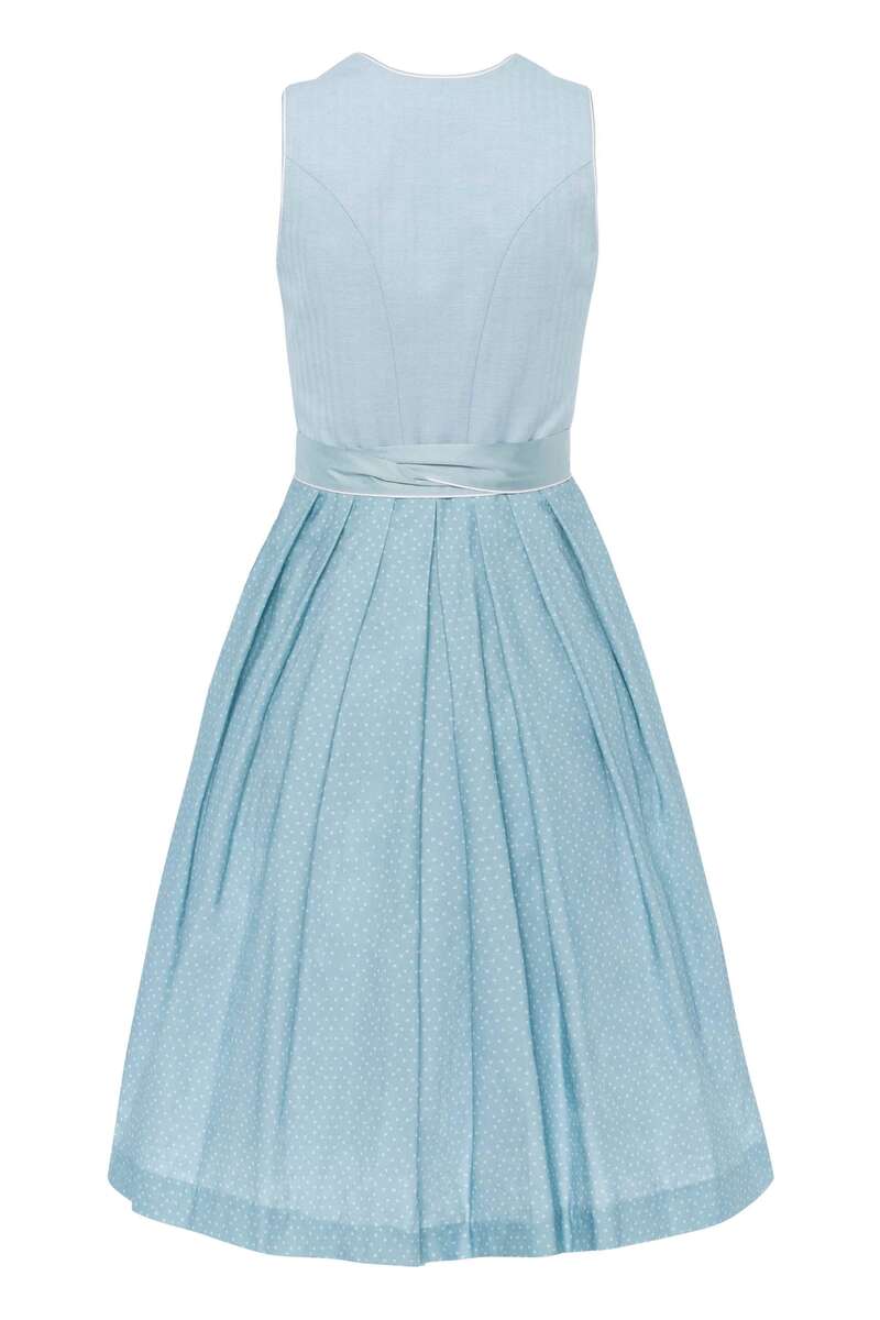 Dirndl lang mit Paisleymuster hellblau Bild 2