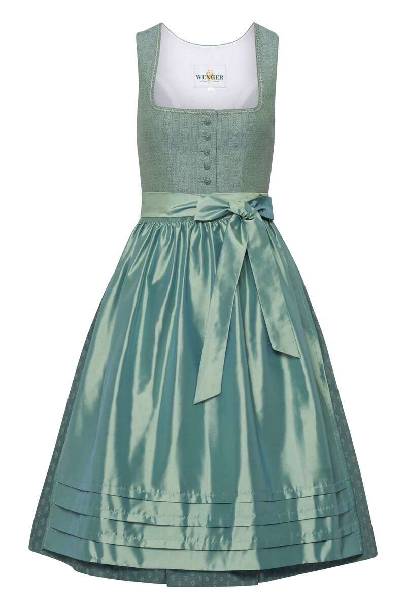 Dirndl lang unifarben hellgrn