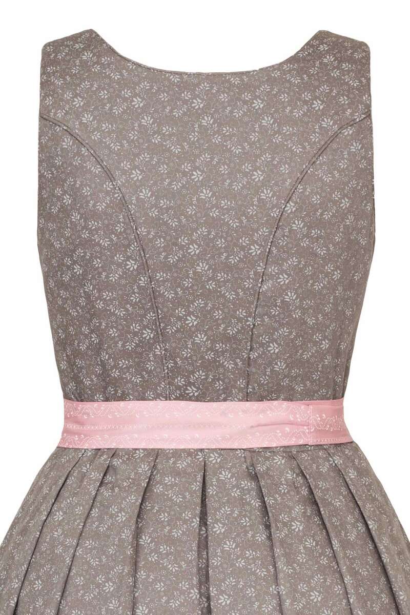 Baumwolldirndl lang grau rosa Bild 2