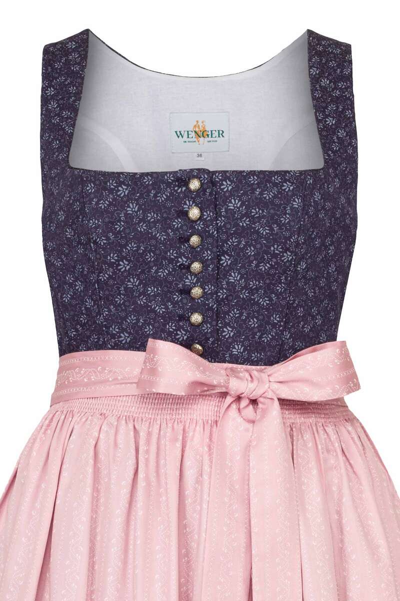 Baumwolldirndl marine rosa Bild 2